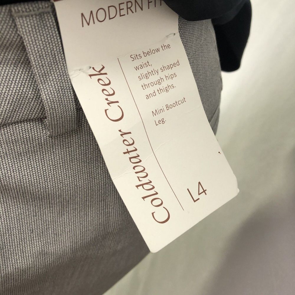 Coldwater Creek Mini Bootcut Leg Pants Hidden Stretch Waist Womans 4L NWT - Picture 8 of 13